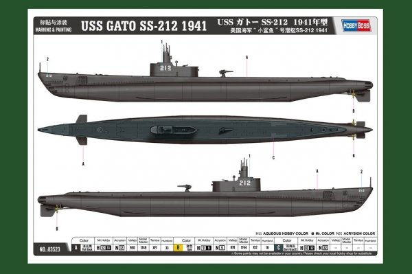 Hobby Boss 83523 USS GATO SS-212 1941 1/350
