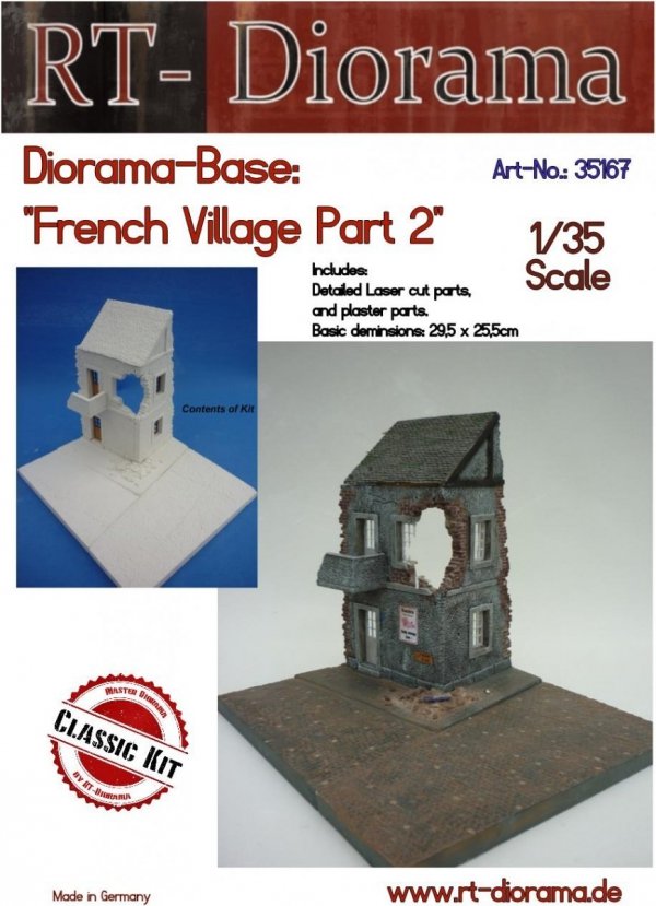 RT-Diorama 35167 Diorama-Base: &quot;French Village&quot; Part 2 1/35