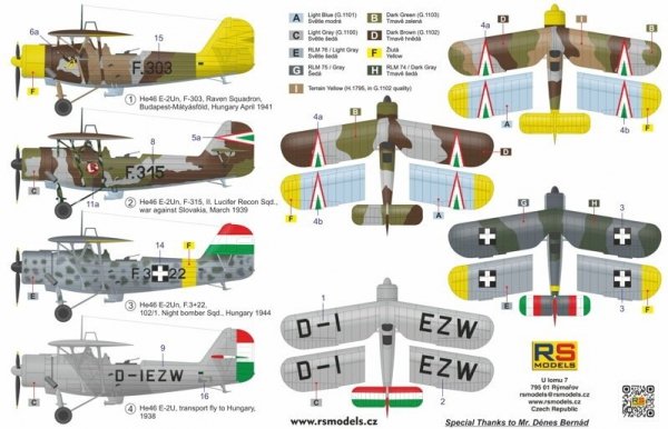 RS Models 92285 Heinkel He-46 E-2Un  1/72