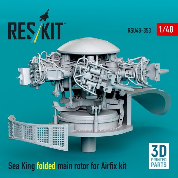 RESKIT RSU48-0353 Sea King folded main rotor for Airfix kit (3D printed) (1/48)