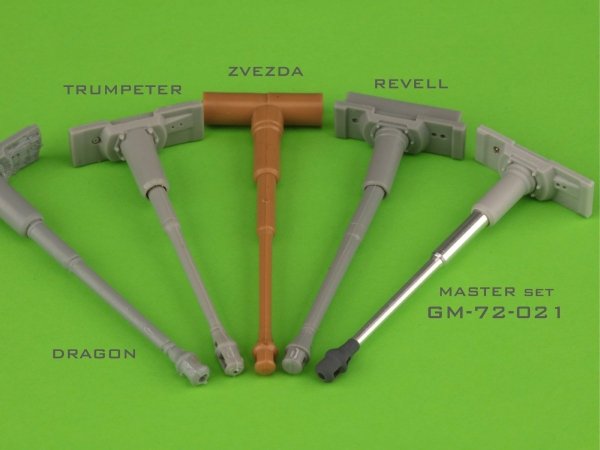 Master GM-72-022 PzKpfw VI Tiger I - MG-34 gun barrels &amp; 88mm KwK36 L/56 with late muzzle break and final version gun mantlet 1/72