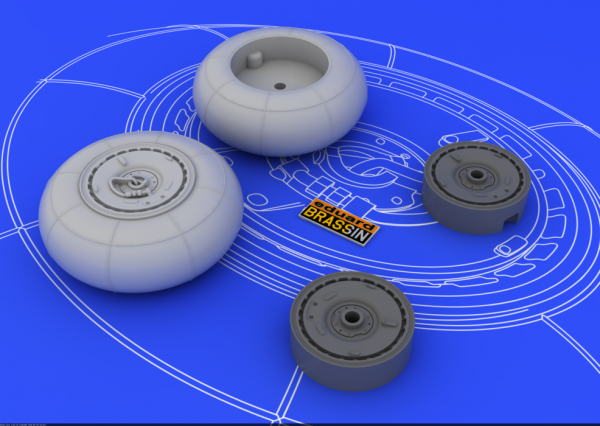 Eduard 648055 Bf 110 E/ F/G main undercarriage wheels 1/48 (EDUARD)