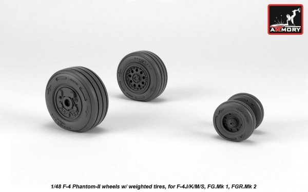 Armory Models AW48325 F-4 Phantom-II wheels w/ weighted tires, late 1/48