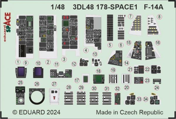 Eduard 3DL48178 F-14A SPACE GREAT WALL HOBBY 1/48