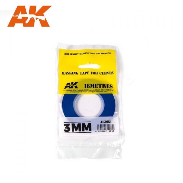 AK Interactive AK9183 MASKING TAPE FOR CURVES 3MM