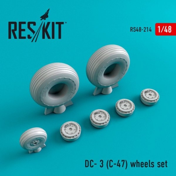 RESKIT RS48-0214 DC- 3 (C-47) wheels set 1/48