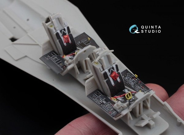 Quinta Studio QD48046 F-16I 3D-Printed &amp; coloured Interior on decal paper (for Hasegawa kit) 1/48