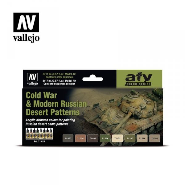 Vallejo 71620 Cold War &amp; Modern Russian Desert Patterns 8x17ml
