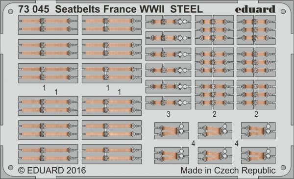Eduard 73045 Seatbelts France WWII STEEL 1/72