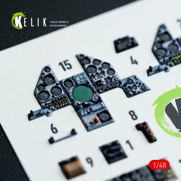 Kelik K48042 Harrier GR1/GR3 interior 3D decals for Kinetic kit (1/48)