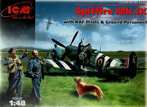ICM 48801 Spitfire Mk.IX with RAF Pilots and Ground Personnel (1:48)