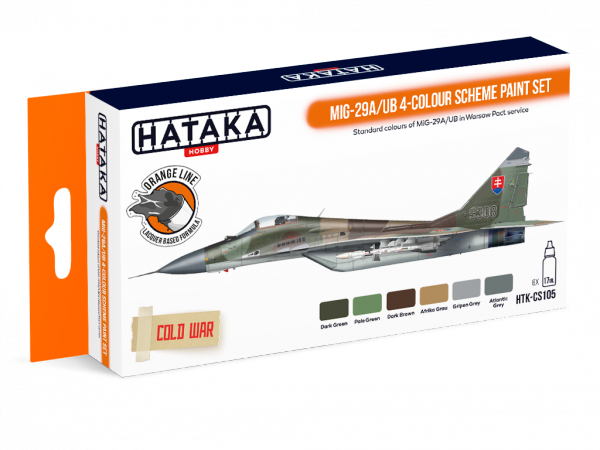 Hataka HTK-CS105 MiG-29A/UB 4-colour scheme paint set (6x17ml)
