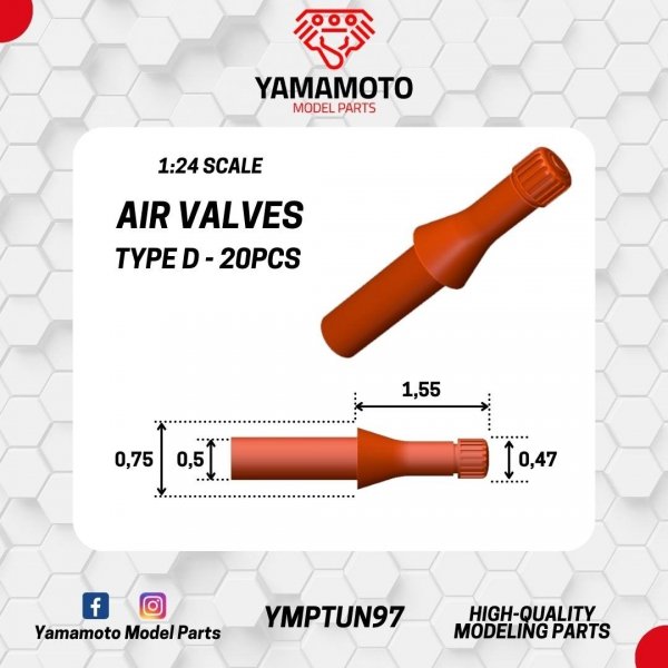Yamamoto YMPTUN97 Air Valves Type D 1/24