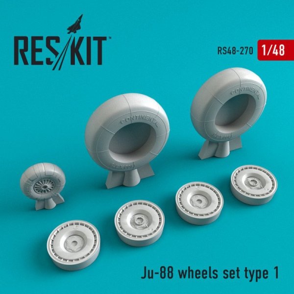 RESKIT RS48-0270 Ju-88 wheels set  type 1 1/48