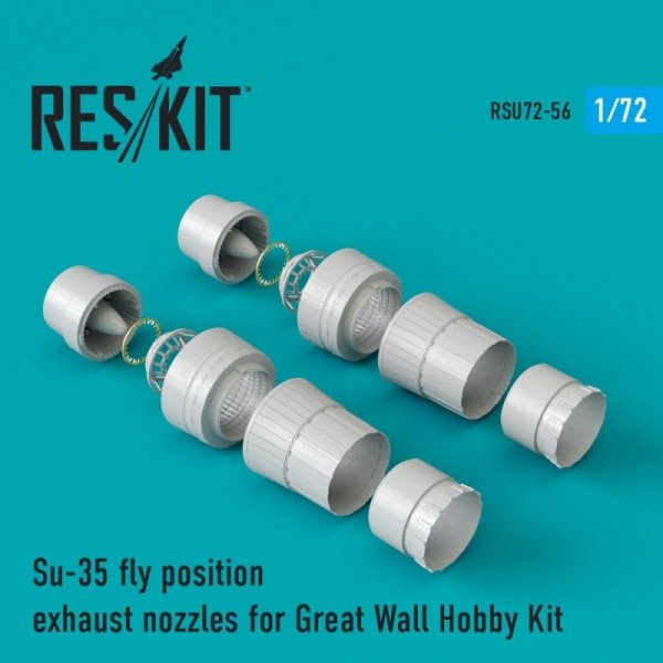 RESKIT RSU72-0056 Su-35 fly position exhaust nozzles for Great Wall Hobby 1/72