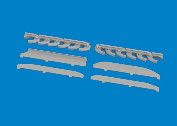 Eduard 632207 Bf 109K-4 exhaust stacks PRINT KOTARE 1/32