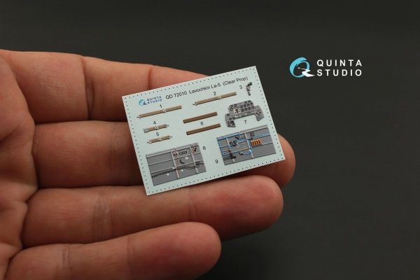 Quinta Studio QD72010 La-5 3D-Printed &amp; coloured Interior on decal paper (for ClearProp kit) 1/72