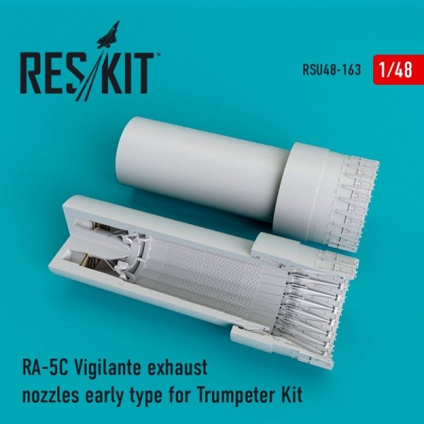 RESKIT RSU48-0163 RA-5C Vigilante exhaust nozzles early type for Trumpeter kit 1/48
