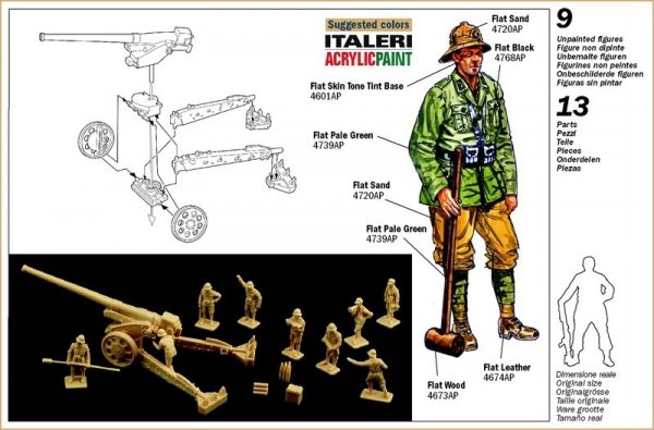 Italeri 6165 WWII: Italian Cannone da 149/40 w/crew 1/72