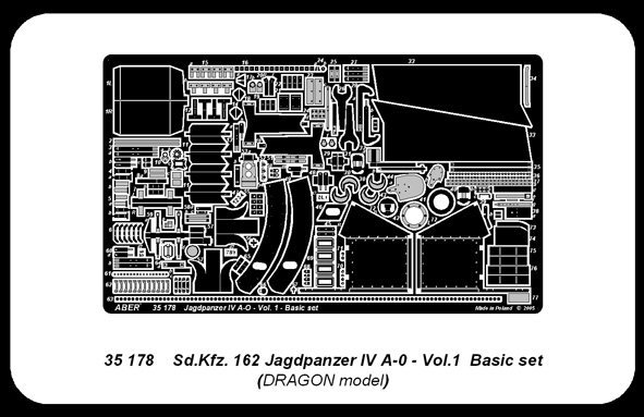 Aber 35178 German tank destroyer Sd.Kfz.162 Jagdpanzer IV A-0 - vol.1 - basic set (1:35)