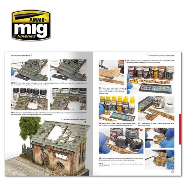 AMMO of Mig Jimenez 6135 HOW TO MAKE BUILDINGS. BASIC CONSTRUCTION AND PAINTING GUIDE (English)