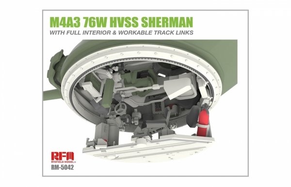 Rye Field Model 5042 M4A3 76W HVSS Sherman With full interior 1/35