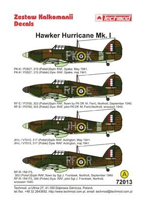 Techmod 72013 - Hawker Hurricane Mk I (1:72)