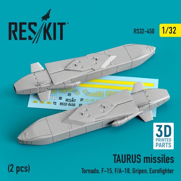 RESKIT RS32-0450 TAURUS MISSILES (2 PCS) (3D PRINTED) 1/32