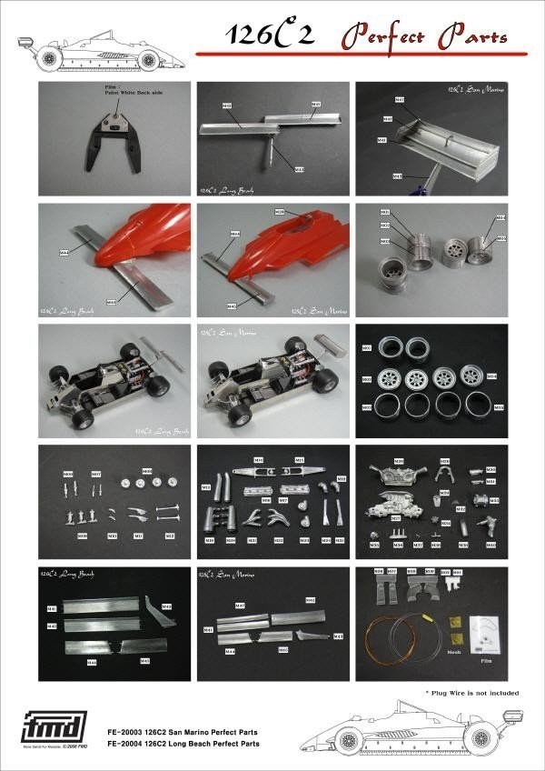 KA Models FE-20003 126C2 SAN MARINO PERFECT PARTS for Fujimi 1/20