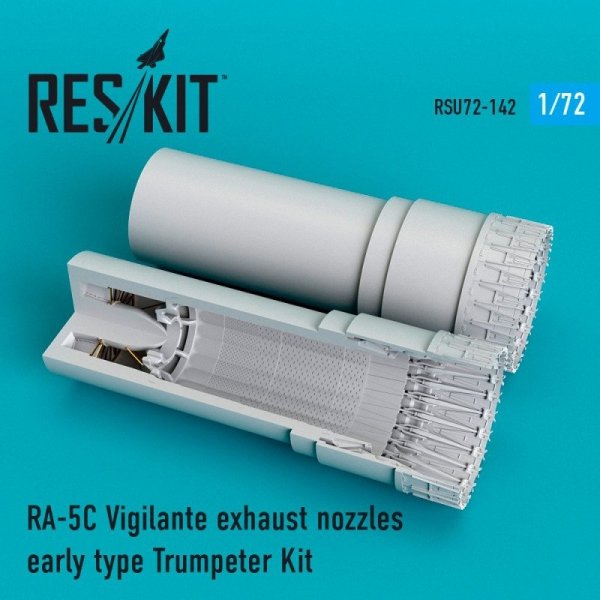 RESKIT RSU72-0142 RA-5C Vigilante exhaust nozzles early type for Trumpeter 1/72
