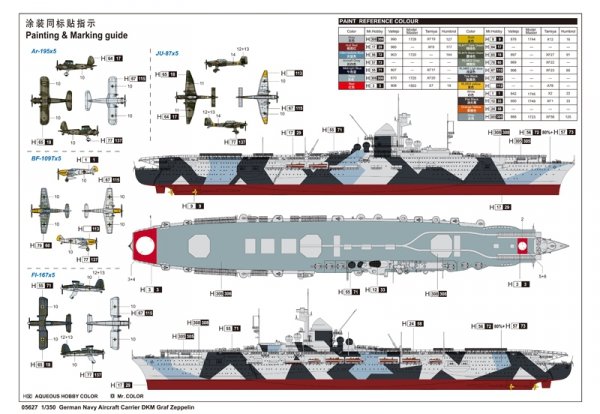 Trumpeter 05627 German Navy Aircraft Carrier DKM Graf Zeppelin 1/350