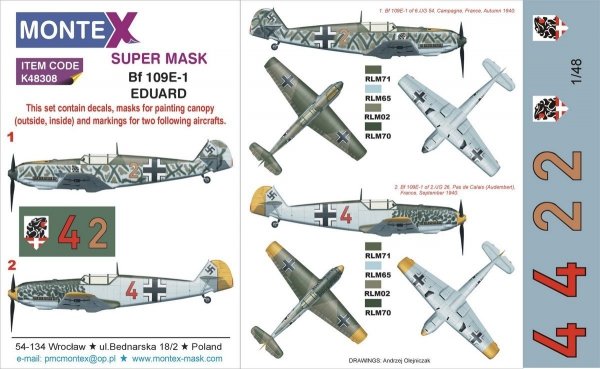 Montex K48308 Bf 109E-1  1/48