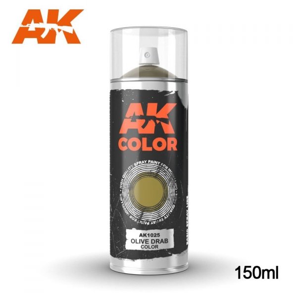AK Interactive AK1025 OLIVE DRAB COLOR SPRAY 150ml