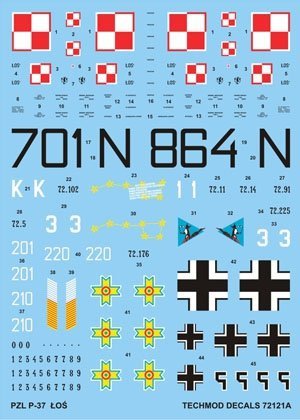 Techmod 72121 - PZL-37A/B Łoś (1:72)