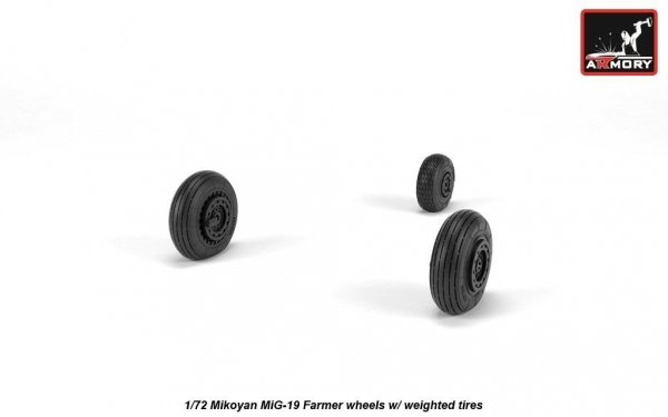 Armory Models AW72051 Mikoyan MiG-19 Farmer wheels w/ weighted tires 1/72