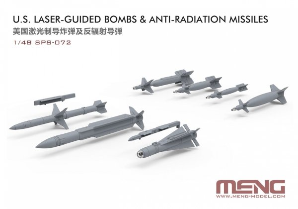 Meng Model SPS-072 US Laser Guided Bombs &amp; Anti-Radiation Missiles 1:48