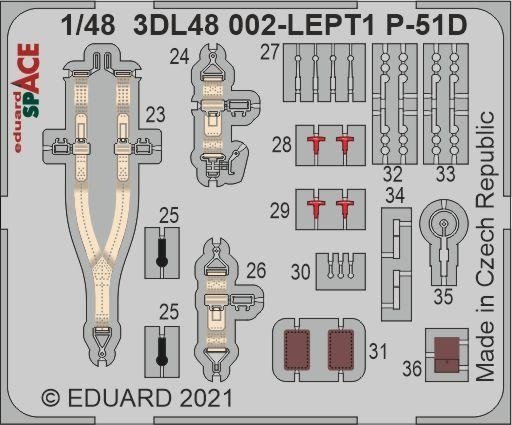 Eduard 3DL48002 P-51D-5 SPACE 1/48