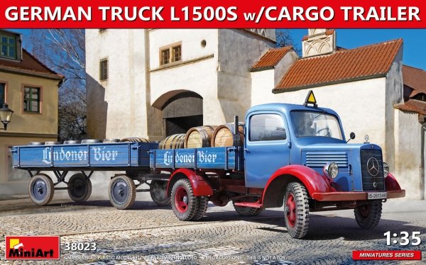 MiniArt 38023 GERMAN TRUCK L1500S w/CARGO TRAILER 1/35