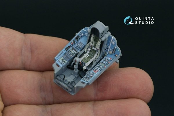 Quinta Studio QD48203 Su-27 3D-Printed &amp; coloured Interior on decal paper ( Hobby Boss ) 1/48