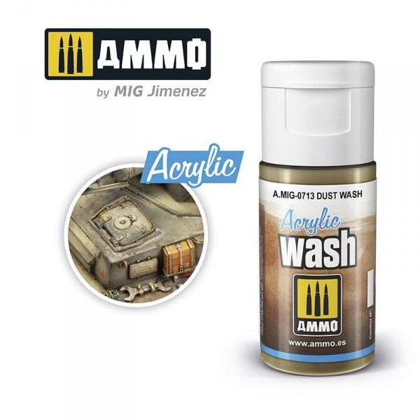 AMMO of Mig Jimenez 0713 ACRYLIC WASH Dust Wash 15ml