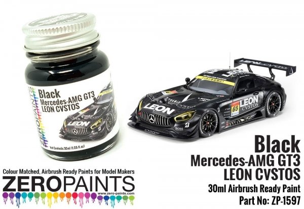 Zero Paints ZP-1597 Black - Mercedes AMG GT3 LEON CVSTOS Paint 30ml