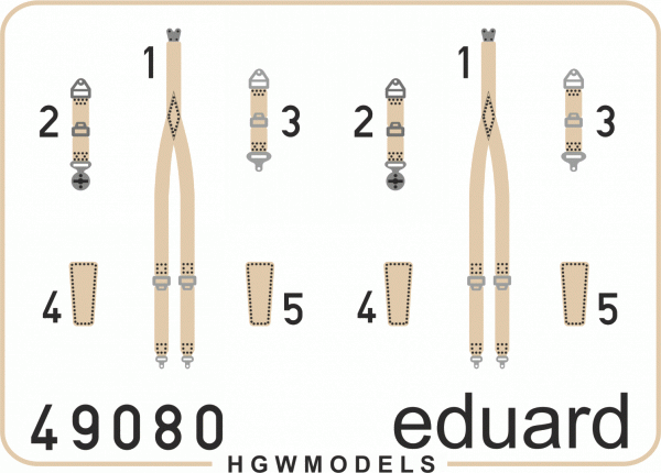 Eduard 49080 Seatbelts RAF WWII late SUPERFABRIC 1/48