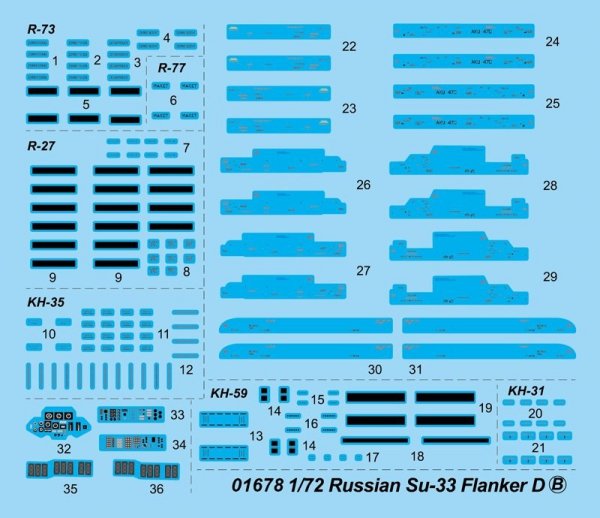 Trumpeter 01678 Russian Su-33 Flanker D 1/72