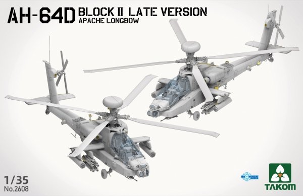 Takom 2608 AH-64D Attack Helicopter Apache Longbow Block II Late Version 1/35