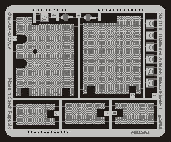 Eduard 35611 Hummel Ammo. Box/Floor 1 DRAGON 1/35