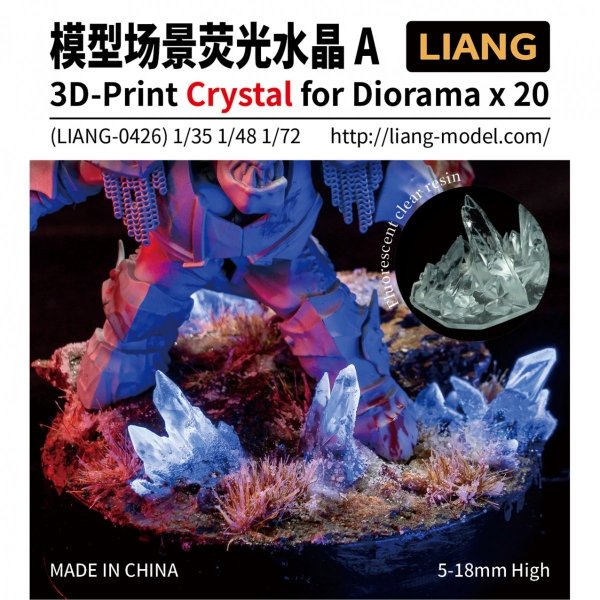 Liang 0426 3D-Print Crystal for Diorama A 1/35 1/48 1/72