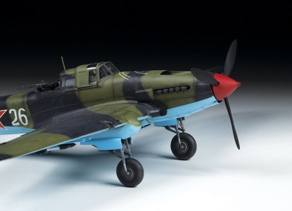 Zvezda 4826 Soviet two-seat attack aircraft IL-2 shturmovik (mod.1943) 1/48