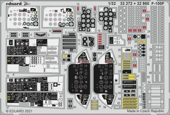 Eduard 32980 F-100F interior for TRUMPETER 1/32