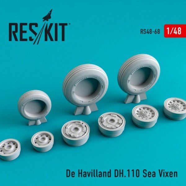 RESKIT RS48-0068 De Havilland DH.110 Sea Vixen wheels set 1/48