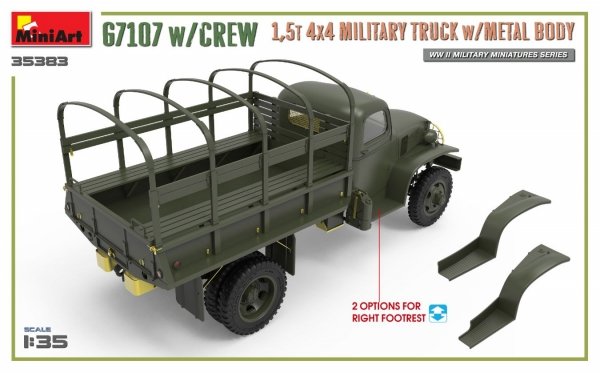 MiniArt 35383 G7107 w/CREW 1,5t 4X4 CARGO TRUCK w/METAL BODY 1/35